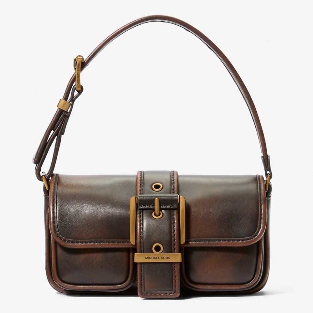 Michael Kors Colby Extra Small Burnished Leather Shoulder Bag